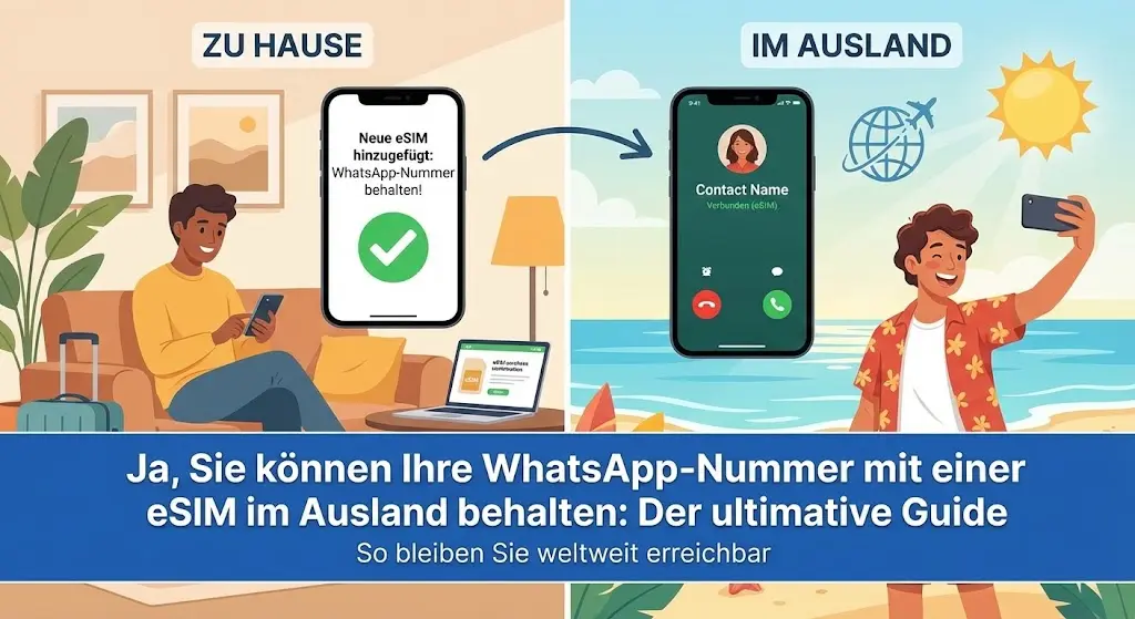 Ja, Sie können Ihre WhatsApp-Nummer mit einer eSIM im Ausland behalten: Der ultimative Guide