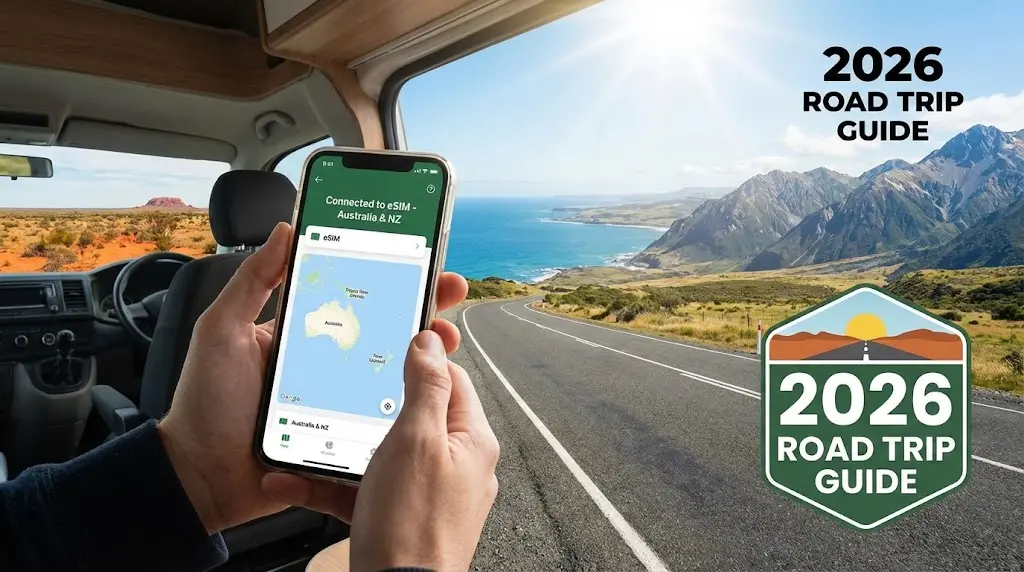 Internet para tu Road Trip en Australia y NZ: La Guía Definitiva de eSIM 2026