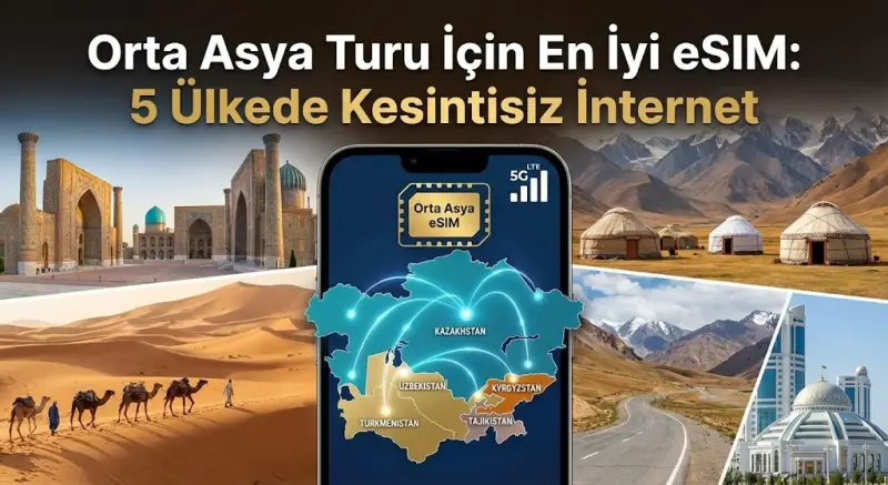 Orta Asya Turu için En İyi eSIM: 5 Ülkede Kesintisiz İnternet