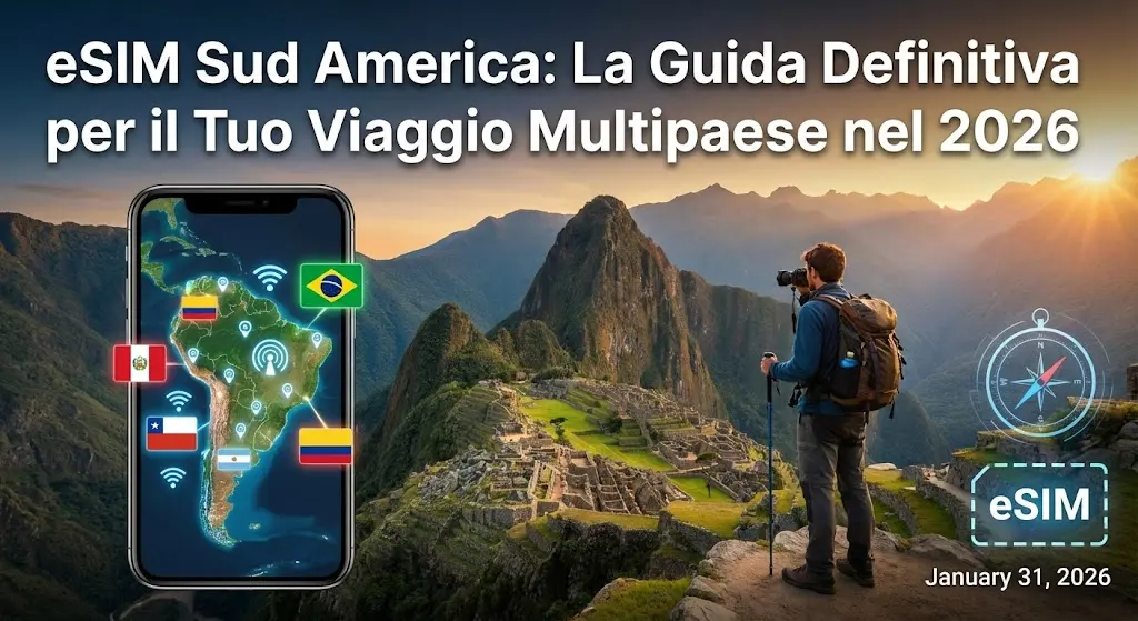 eSIM Sud America: La Guida Definitiva per il Tuo Viaggio Multipaese nel 2026