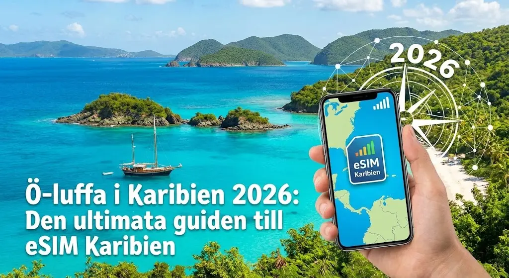 Ö-luffa i Karibien 2026: Den ultimata guiden till eSIM Karibien