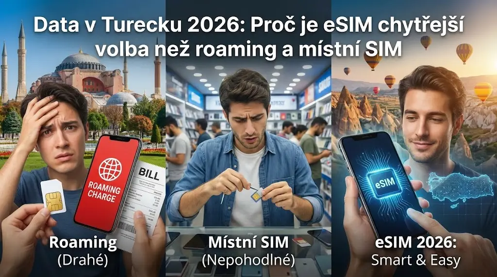 Data v Turecku 2026: Proč je eSIM chytřejší volba než roaming a místní SIM
