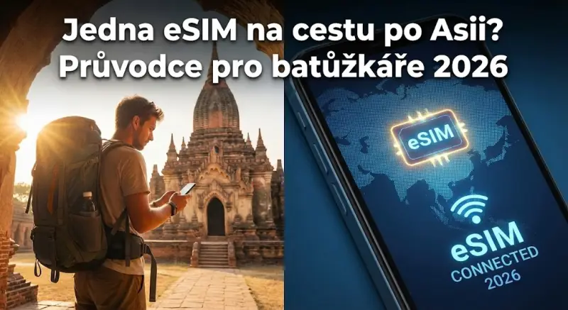Jedna eSIM na cestu po Asii? Průvodce pro batůžkáře 2026