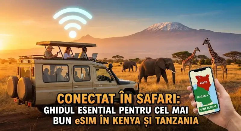 Conectat în Safari: Ghidul Esențial pentru cel mai bun eSIM în Kenya și Tanzania