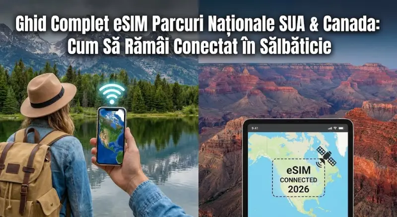 Ghid Complet eSIM Parcuri Naționale SUA & Canada: Cum Să Rămâi Conectat în Sălbăticie
