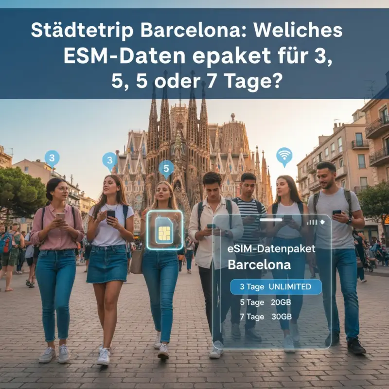 Städtetrip Barcelona: Welches eSIM-Datenpaket für 3, 5 oder 7 Tage?