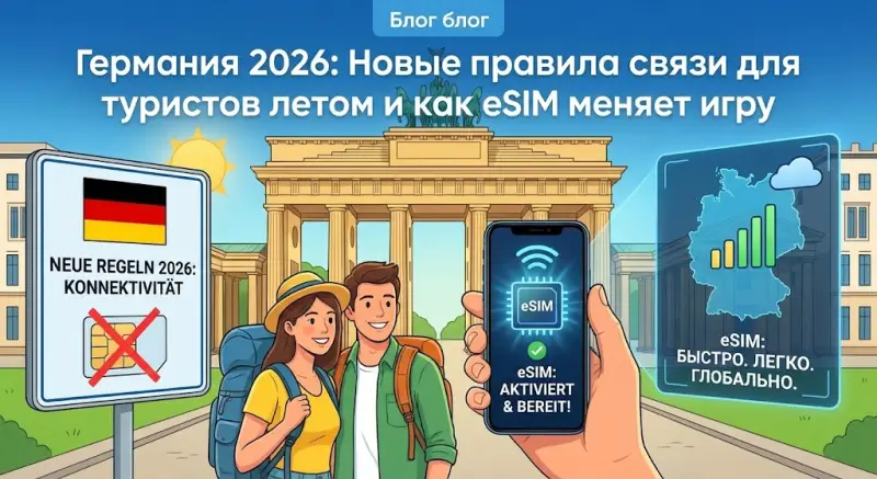 Германия 2026: Новые правила связи для туристов летом и как eSIM меняет игру