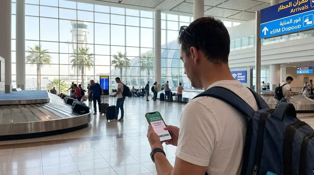 تفعيل eSIM في مطار دبي (DXB): دليلك للاتصال قبل استلام الأمتعة