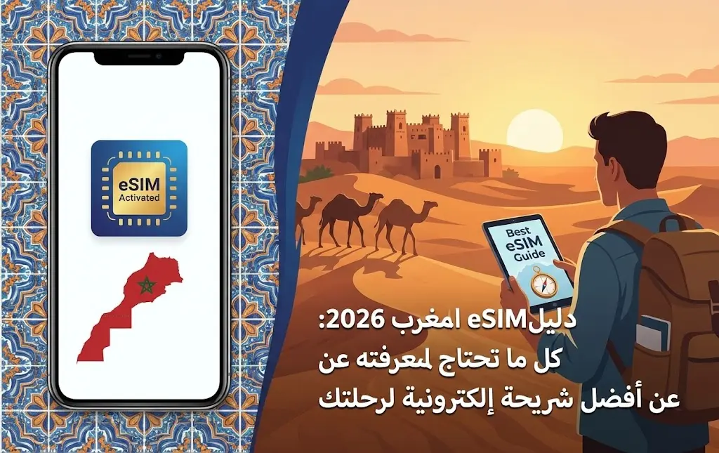 دليل eSIM المغرب 2026: كل ما تحتاج لمعرفته عن أفضل شريحة إلكترونية لرحلتك