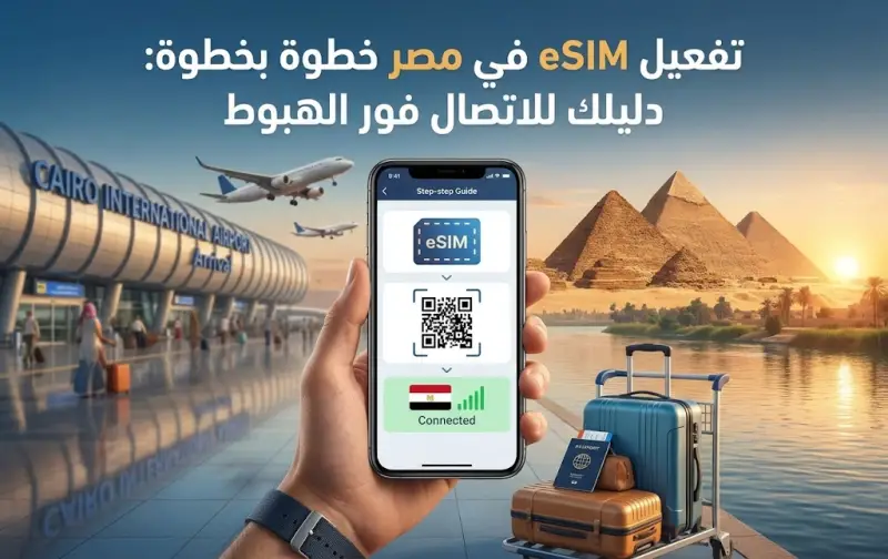 تفعيل eSIM في مصر خطوة بخطوة: دليلك للاتصال فور الهبوط