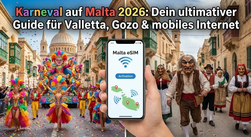 Karneval auf Malta 2026: Dein ultimativer Guide für Valletta, Gozo & mobiles Internet