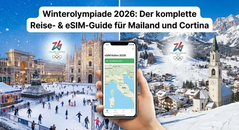 Winterolympiade 2026: Der komplette Reise- & eSIM-Guide für Mailand und Cortina