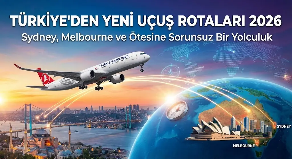 Türkiye'den Yeni Uçuş Rotaları 2026: Sydney, Melbourne ve Ötesine Sorunsuz Bir Yolculuk