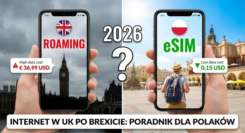 Internet w UK po Brexicie 2026: Kompletny poradnik dla Polaków. eSIM czy roaming?