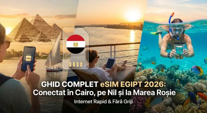 Ghid Complet eSIM Egipt 2026: Conectat în Cairo, pe Nil și la Marea Roșie