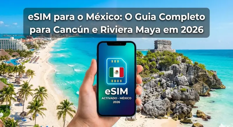 eSIM para o México: O Guia Completo para Cancún e Riviera Maya em 2026