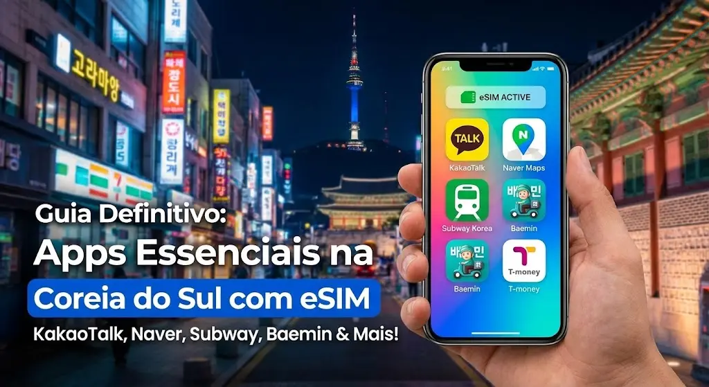 Como Usar Apps Essenciais na Coreia do Sul com o seu eSIM: O Guia Definitivo