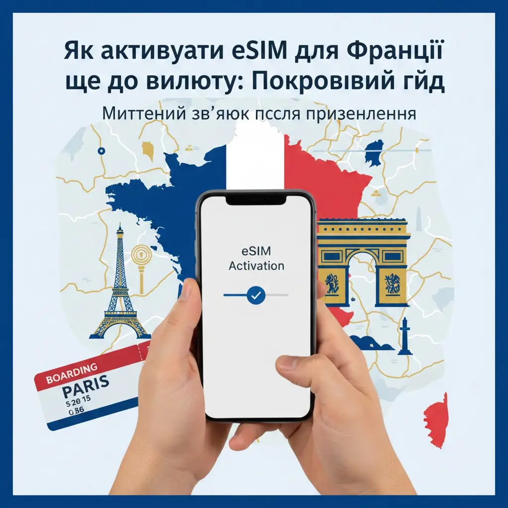 Як активувати eSIM для Франції ще до вильоту: Покроковий гід