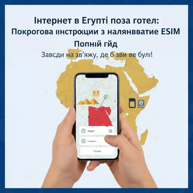Інтернет в Єгипті поза готелем: Покрокова інструкція з налаштування eSIM
