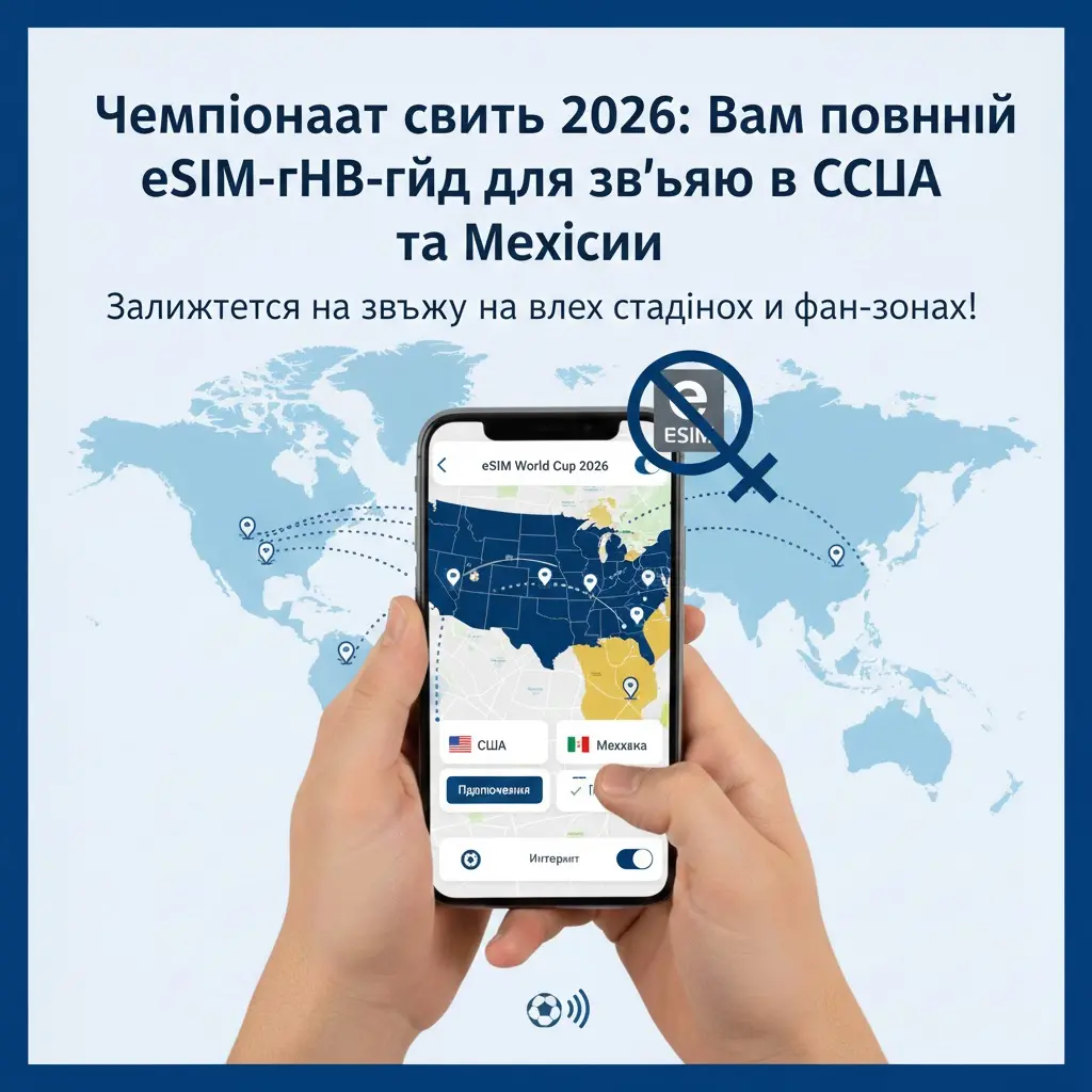 Чемпіонат світу 2026: Ваш повний eSIM-гід для зв'язку в США та Мексиці