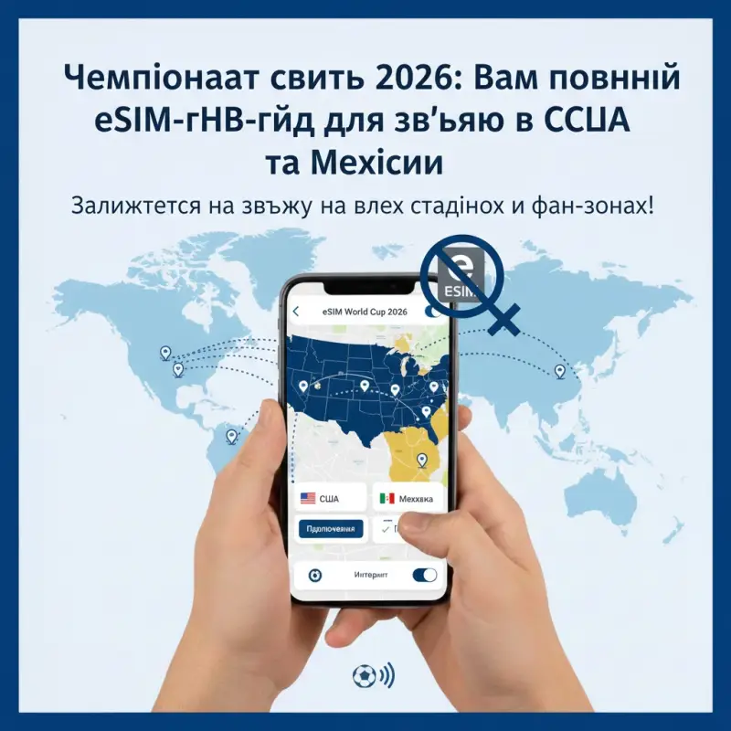 Чемпіонат світу 2026: Ваш повний eSIM-гід для зв'язку в США та Мексиці