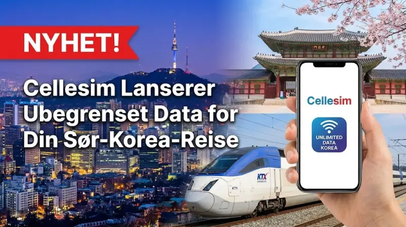 Nyhet: Cellesim Lanserer Ubegrenset Data for Din Sør-Korea-Reise