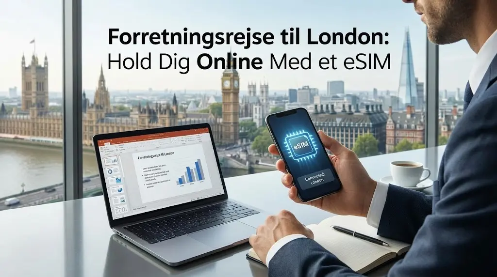 Forretningsrejse til London: Hold Dig Online Med et eSIM