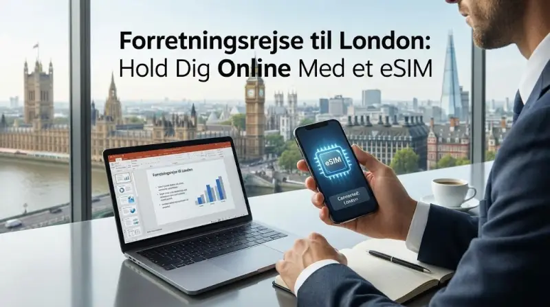 Forretningsrejse til London: Hold Dig Online Med et eSIM