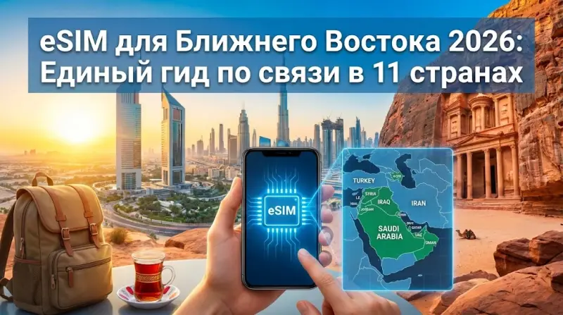 eSIM для Ближнего Востока 2026: Единый гид по связи в 11 странах