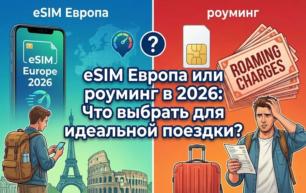 eSIM Европа или роуминг в 2026: Что выбрать для идеальной поездки?