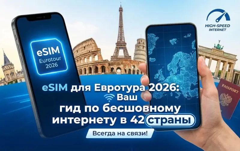 eSIM для Евротура 2026: Ваш гид по бесшовному интернету в 42 странах