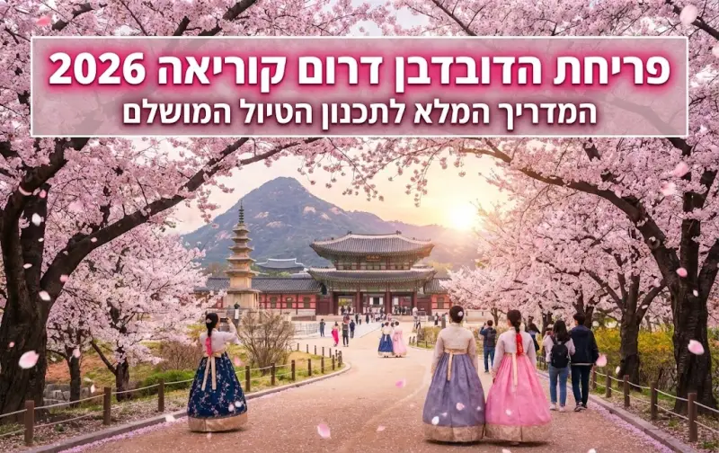 פריחת הדובדבן דרום קוריאה 2026: המדריך המלא לתכנון הטיול המושלם
