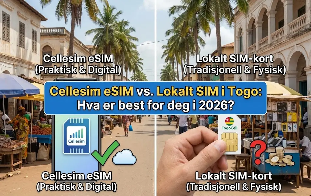 Cellesim eSIM vs. Lokalt SIM i Togo: Hva er best for deg i 2026?