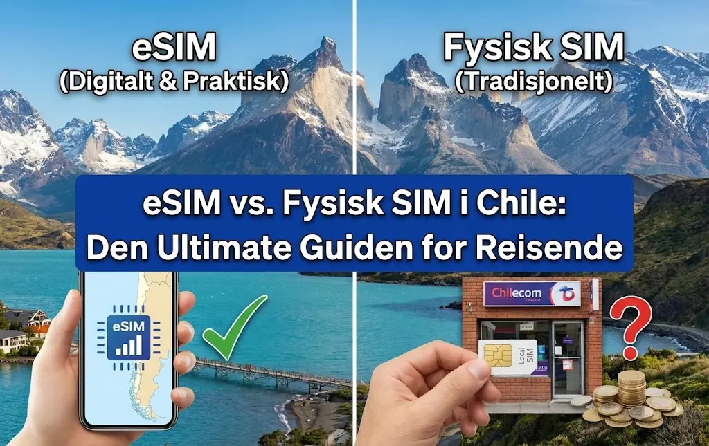 eSIM vs. Fysisk SIM i Chile: Den Ultimate Guiden for Reisende