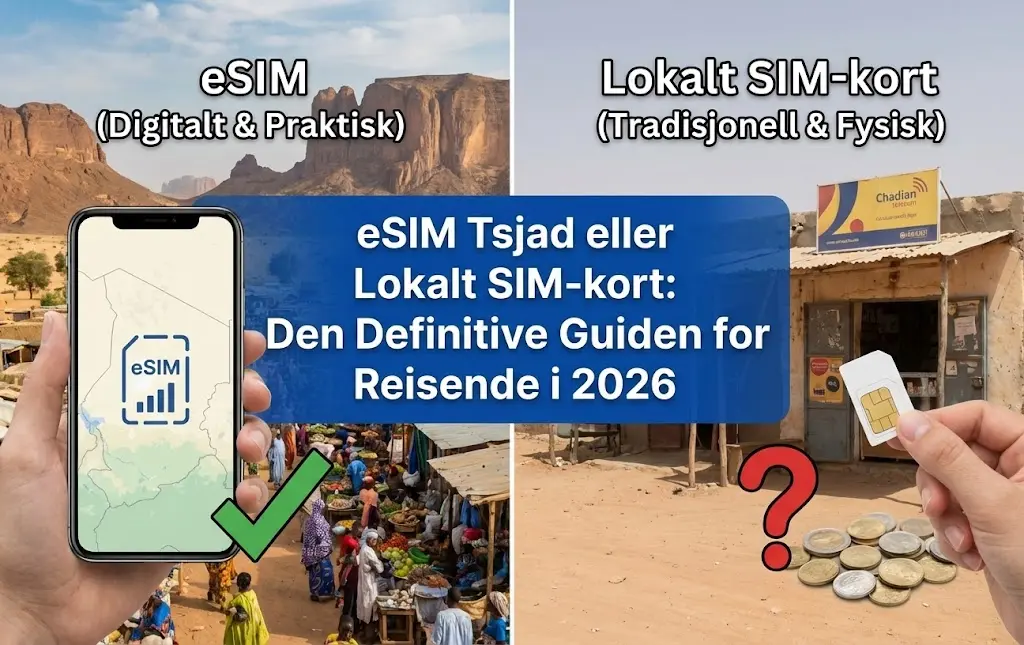 eSIM Tsjad eller Lokalt SIM-kort: Den Definitive Guiden for Reisende i 2026