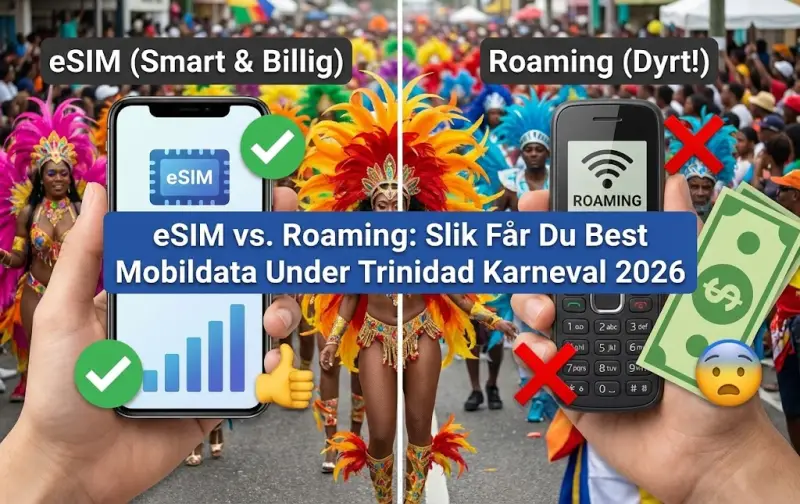 eSIM vs. Roaming: Slik Får Du Best Mobildata Under Trinidad Karneval 2026