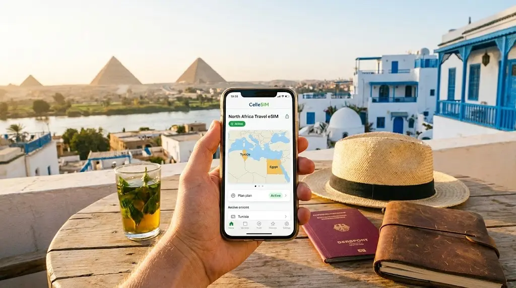 Ägypten & Tunesien 2026: Der ultimative eSIM-Guide für deutsche Urlauber