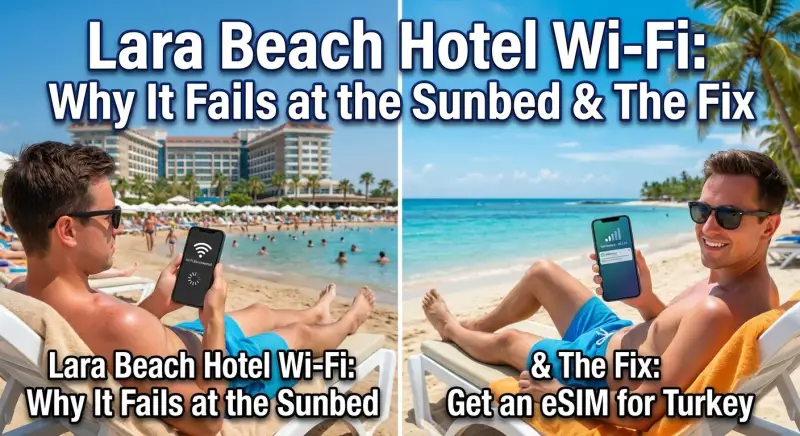 Lara Beach Hotel Wi-Fi: Why It Fails at the Sunbed & The Fix