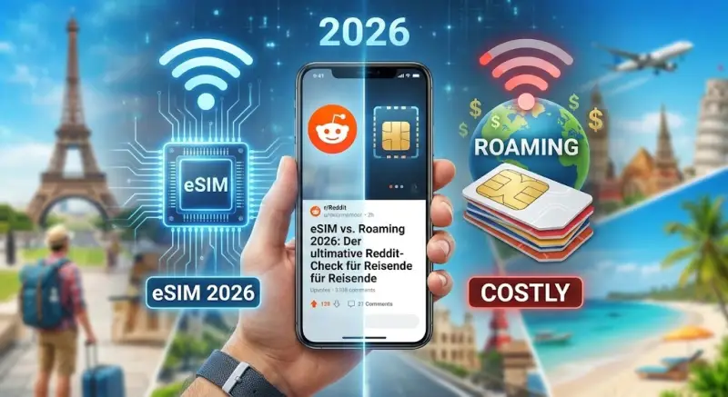 eSIM vs. Roaming 2026: Der ultimative Reddit-Check für Reisende