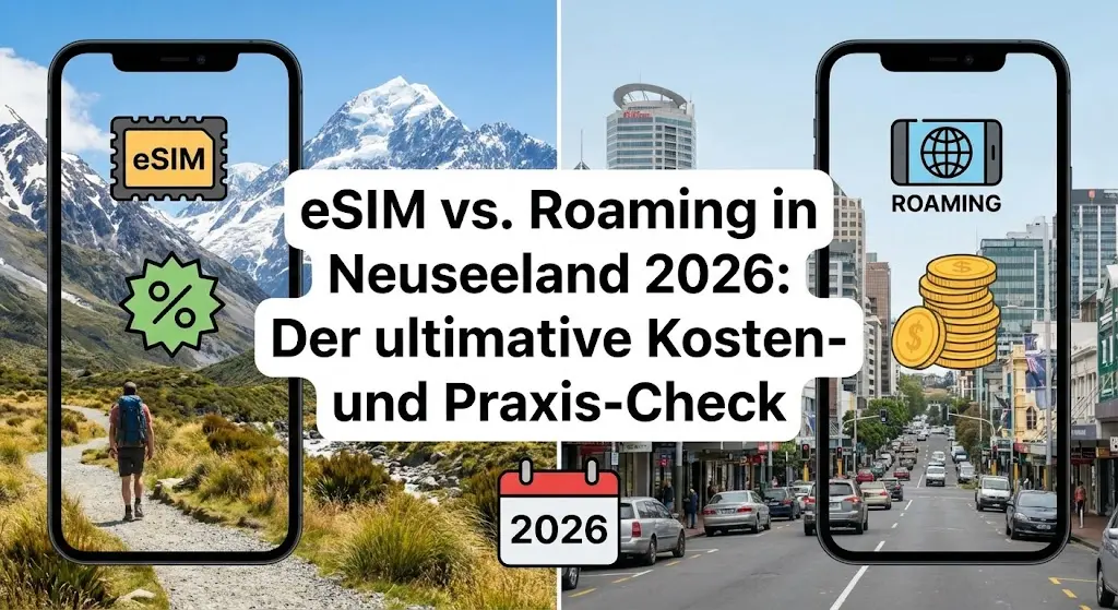 eSIM vs. Roaming in Neuseeland 2026: Der ultimative Kosten- und Praxis-Check