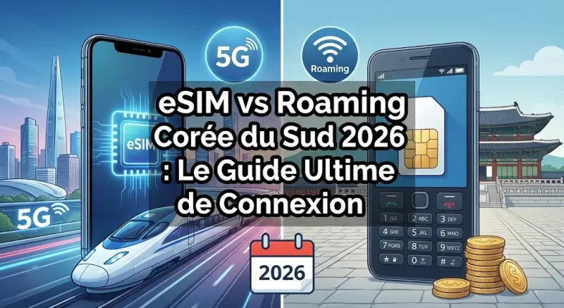 eSIM vs Roaming Corée du Sud 2026 : Le Guide Ultime de Connexion