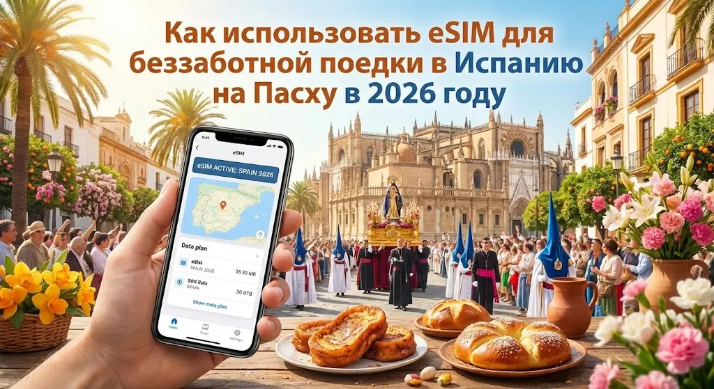 Как использовать eSIM для беззаботной поездки в Испанию на Пасху в 2026 году