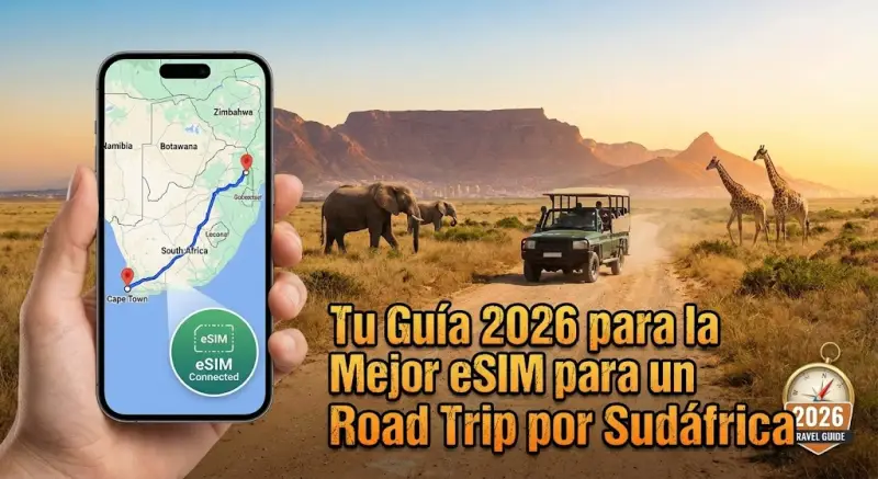 Tu Guía 2026 para la Mejor eSIM para un Road Trip por Sudáfrica