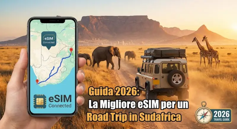 Guida 2026: La Migliore eSIM per un Road Trip in Sudafrica