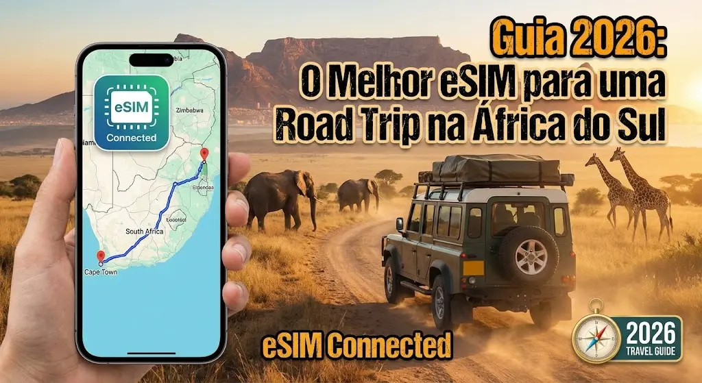 Guia 2026: O Melhor eSIM para uma Road Trip na África do Sul