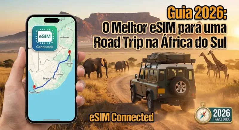 Guia 2026: O Melhor eSIM para uma Road Trip na África do Sul