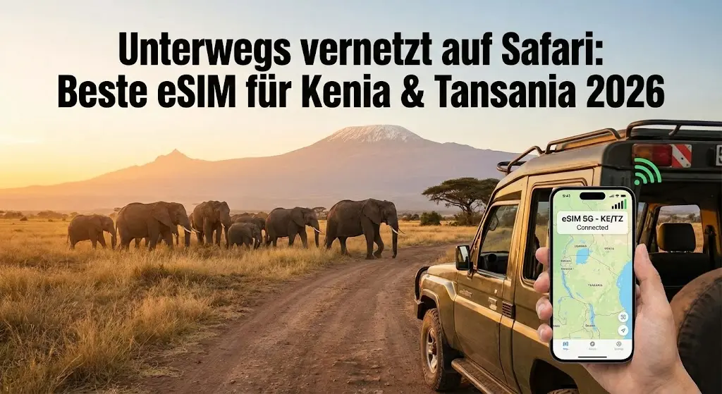 Unterwegs vernetzt auf Safari: Beste eSIM für Kenia & Tansania 2026