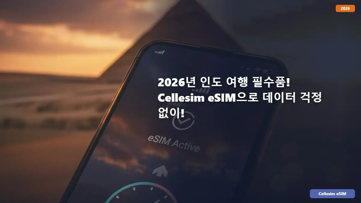 2026년 인도 여행 필수품! Cellesim eSIM으로 데이터 걱정 없이!