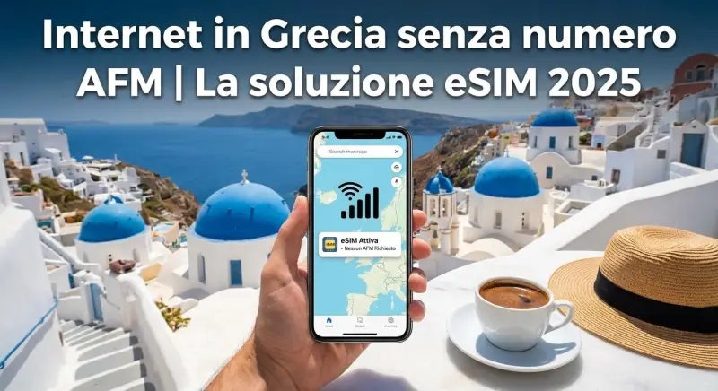 Internet in Grecia senza numero AFM | La soluzione eSIM 2025