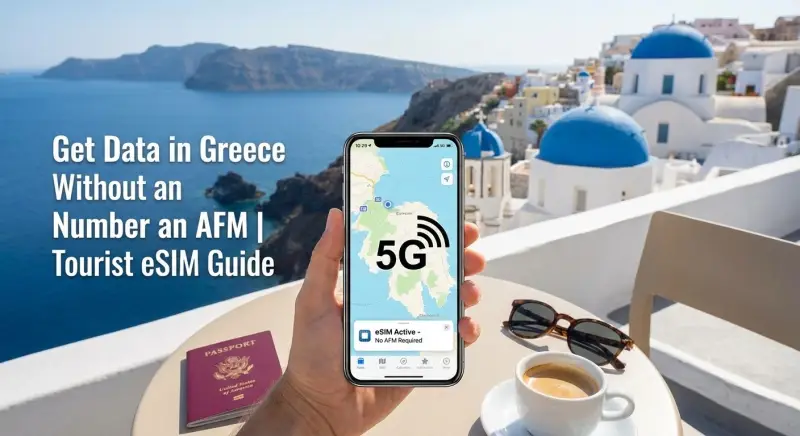 Get Data in Greece Without an AFM Number | Tourist eSIM Guide